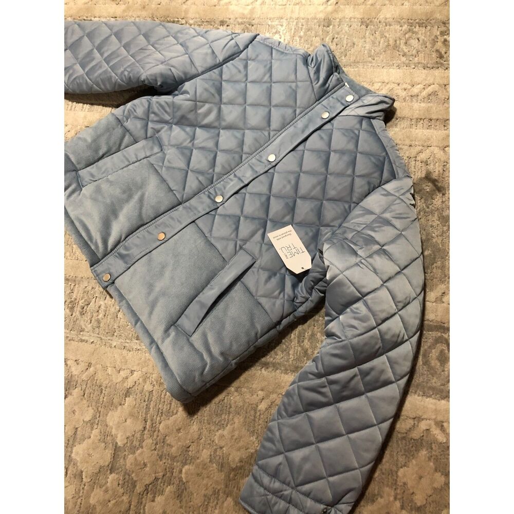 Woman's Time and Tru Light Blue Puffer Jacket Size XL